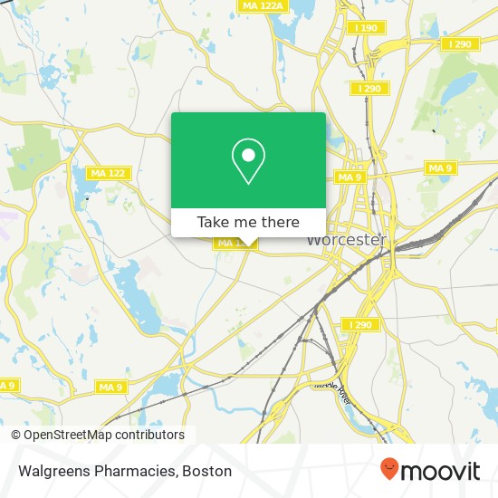 Mapa de Walgreens Pharmacies