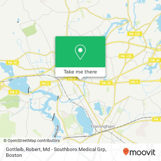 Gottleib, Robert, Md - Southboro Medical Grp map