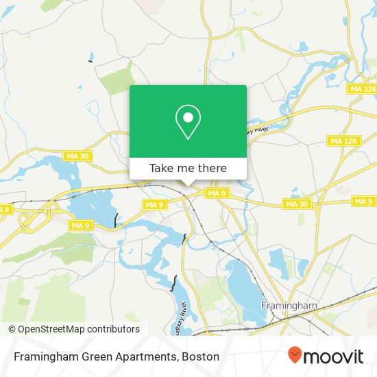 Framingham Green Apartments map