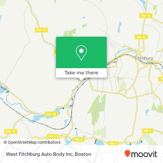West Fitchburg Auto Body Inc map