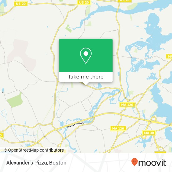 Alexander's Pizza map