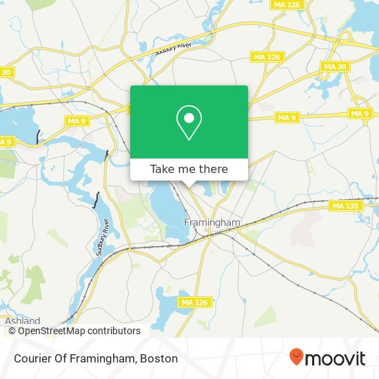 Courier Of Framingham map