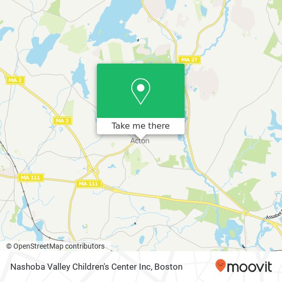 Mapa de Nashoba Valley Children's Center Inc