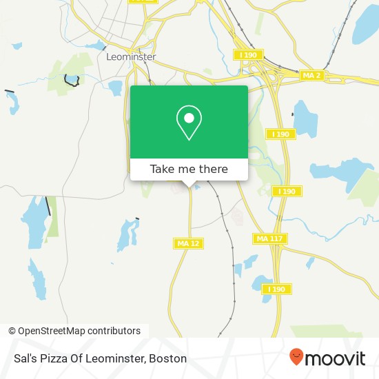 Sal's Pizza Of Leominster map