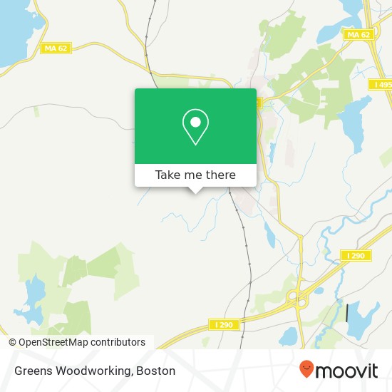 Greens Woodworking map