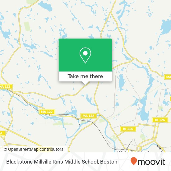 Mapa de Blackstone Millville Rms Middle School