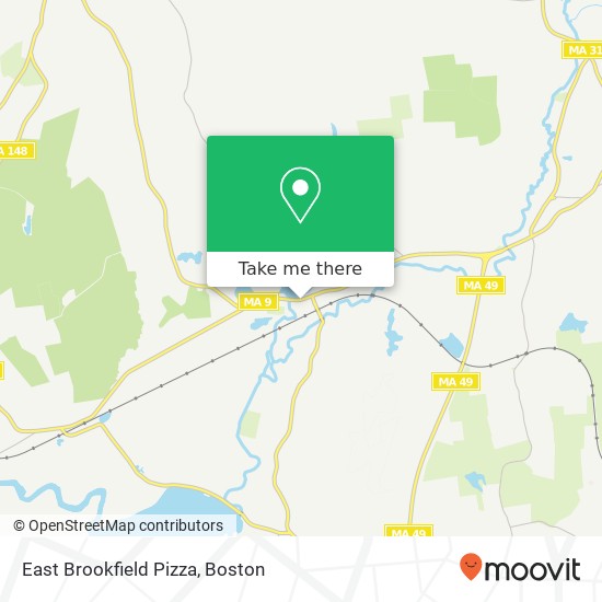 East Brookfield Pizza map