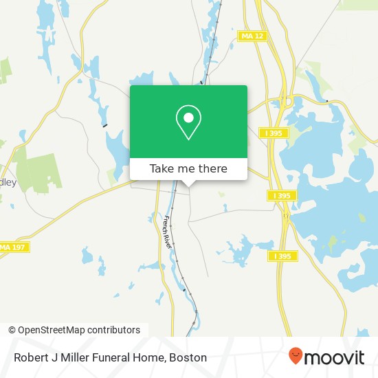 Robert J Miller Funeral Home map