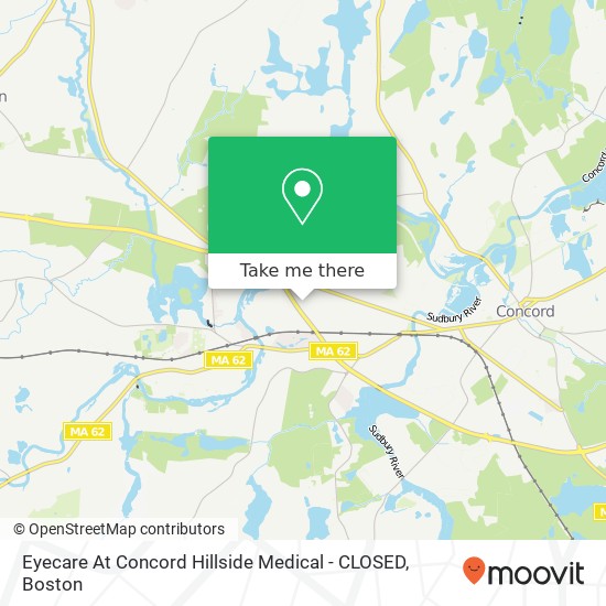 Eyecare At Concord Hillside Medical - CLOSED map
