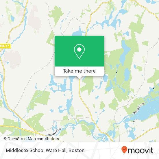 Mapa de Middlesex School Ware Hall