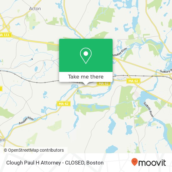 Mapa de Clough Paul H Attorney - CLOSED