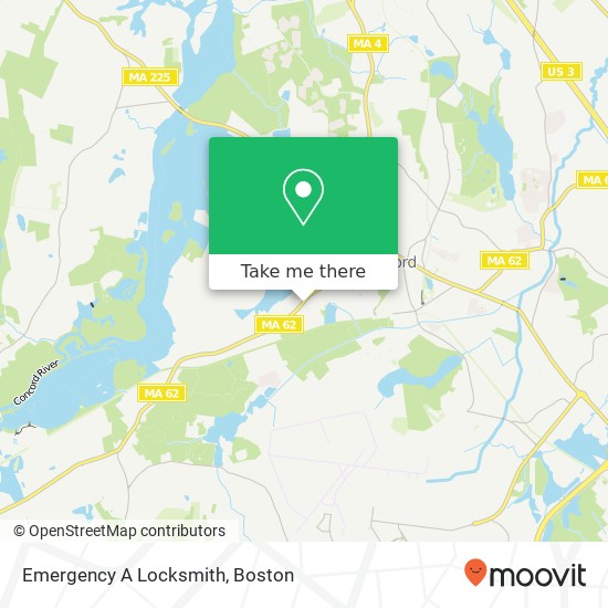 Emergency A Locksmith map