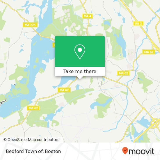 Bedford Town of map