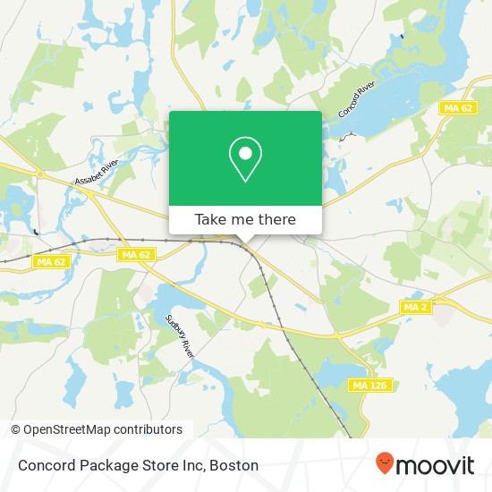 Concord Package Store Inc map