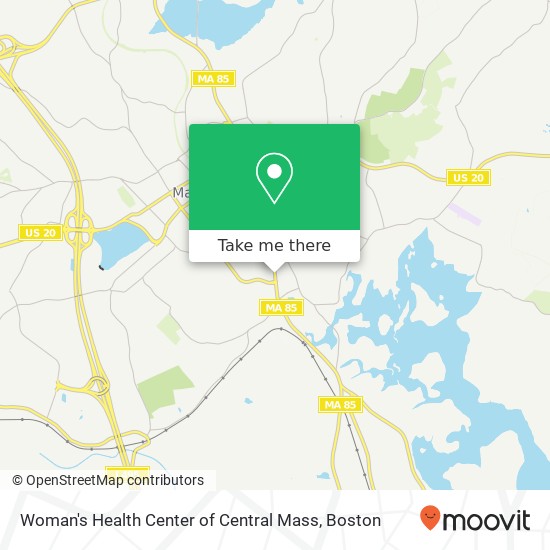 Mapa de Woman's Health Center of Central Mass