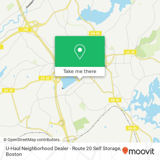 Mapa de U-Haul Neighborhood Dealer - Route 20 Self Storage