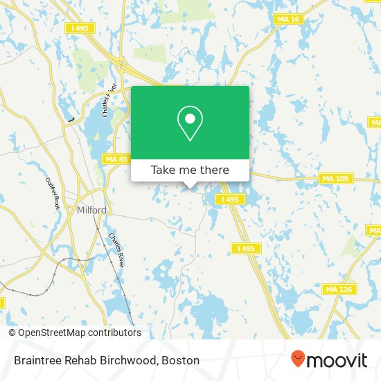 Mapa de Braintree Rehab Birchwood