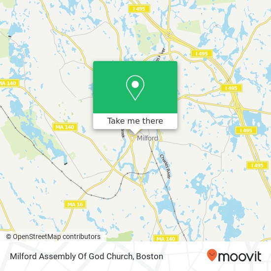 Mapa de Milford Assembly Of God Church