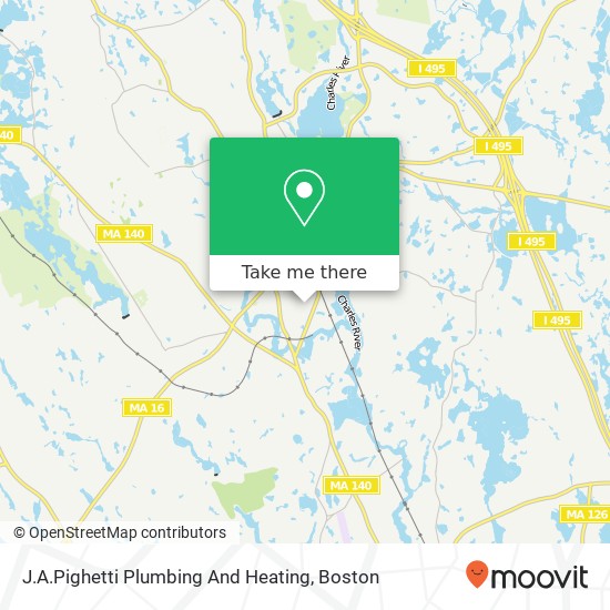 Mapa de J.A.Pighetti Plumbing And Heating