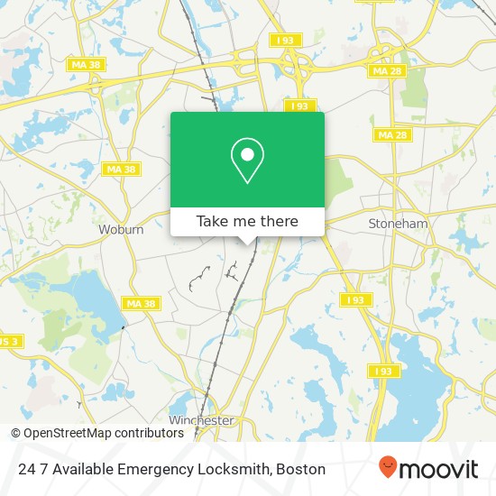 Mapa de 24 7 Available Emergency Locksmith