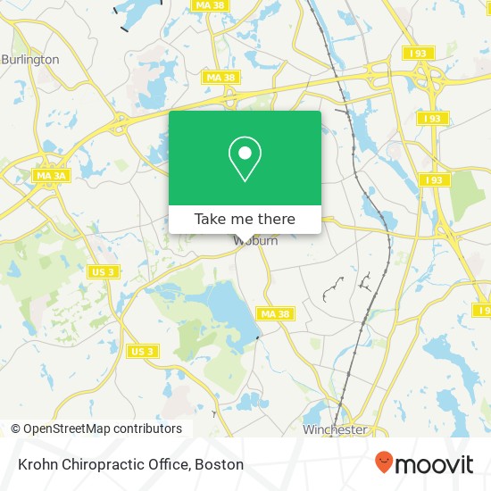 Krohn Chiropractic Office map