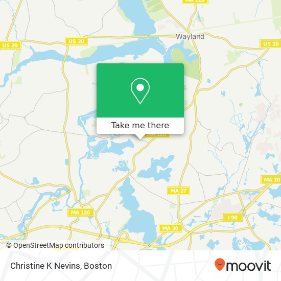 Christine K Nevins map