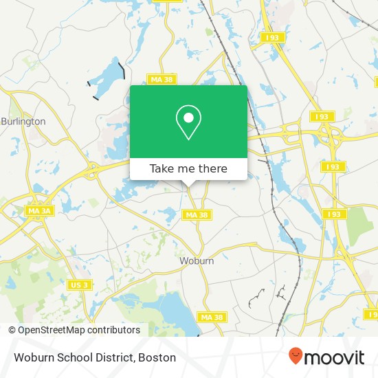 Mapa de Woburn School District