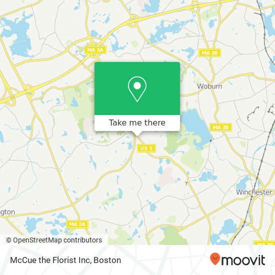 Mapa de McCue the Florist Inc