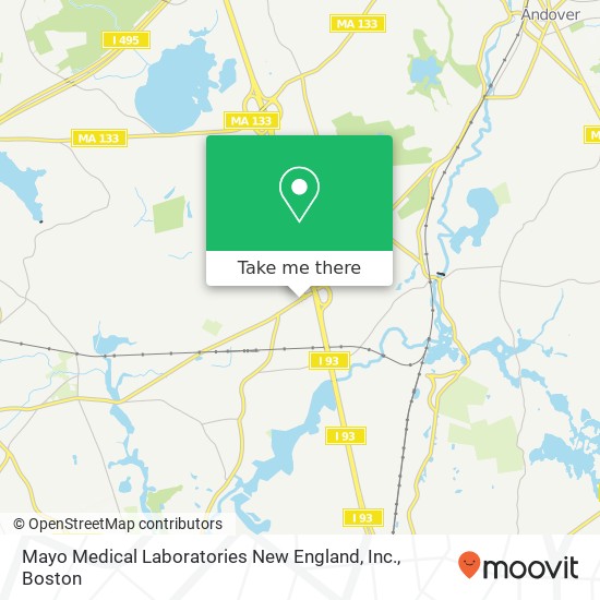 Mapa de Mayo Medical Laboratories New England, Inc.