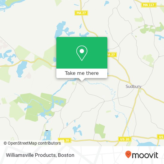 Williamsville Products map