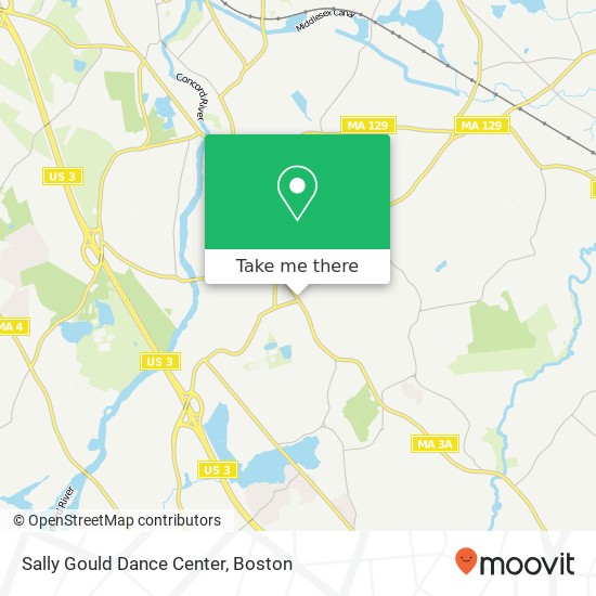 Sally Gould Dance Center map