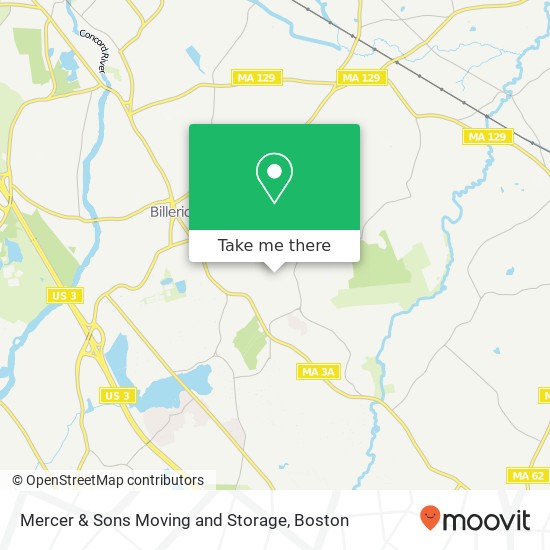 Mercer & Sons Moving and Storage map