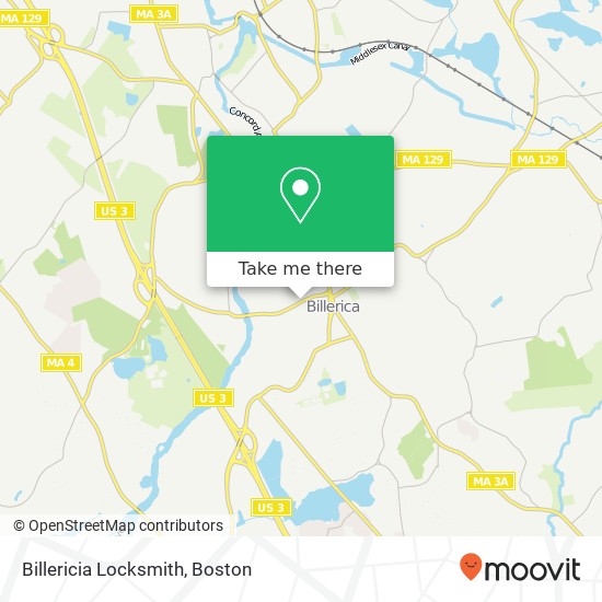 Billericia Locksmith map