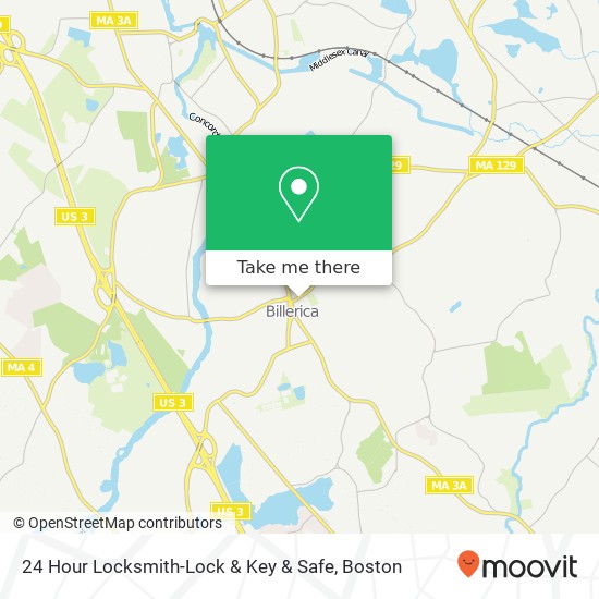 24 Hour Locksmith-Lock & Key & Safe map