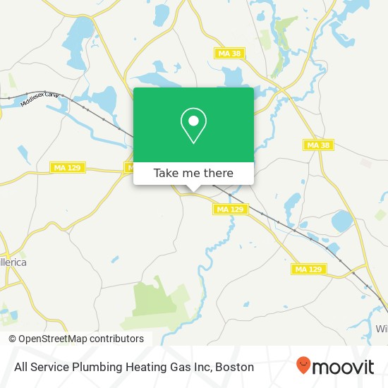 Mapa de All Service Plumbing Heating Gas Inc