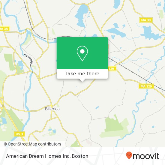 American Dream Homes Inc map