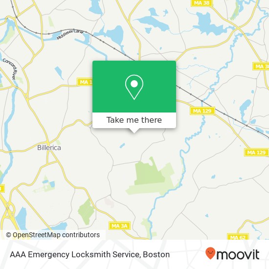 Mapa de AAA Emergency Locksmith Service