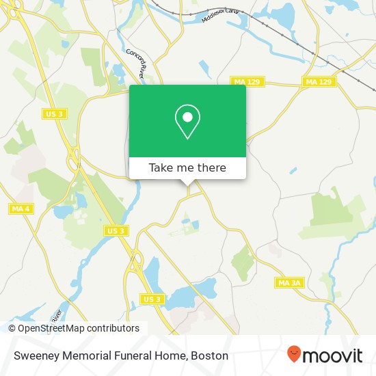 Sweeney Memorial Funeral Home map