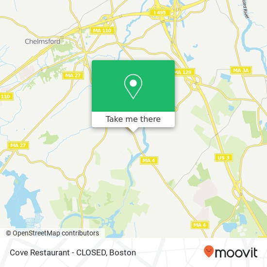 Mapa de Cove Restaurant - CLOSED