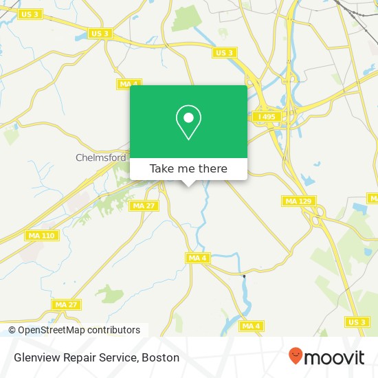 Mapa de Glenview Repair Service