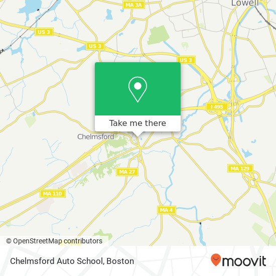 Mapa de Chelmsford Auto School