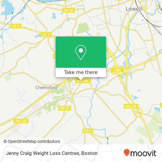 Jenny Craig Weight Loss Centres map