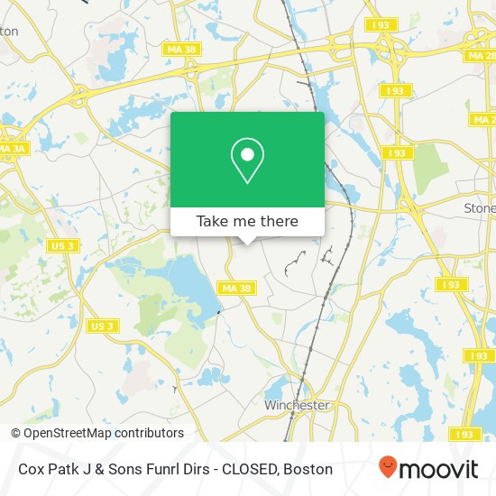 Cox Patk J & Sons Funrl Dirs - CLOSED map