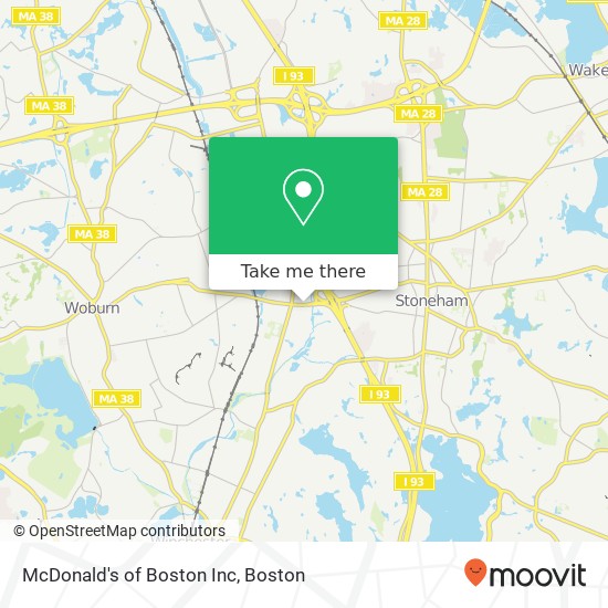 McDonald's of Boston Inc map