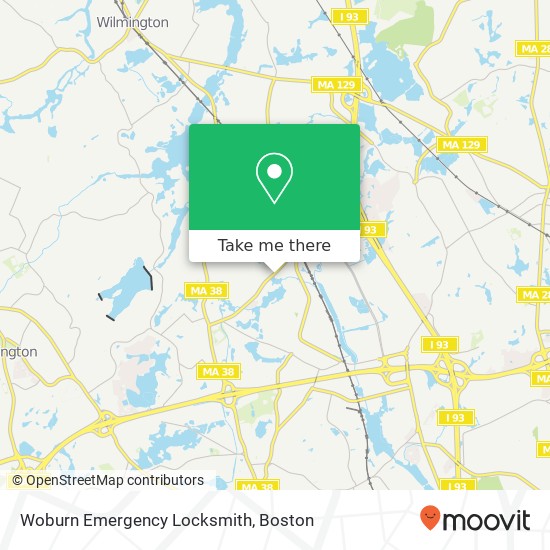 Woburn Emergency Locksmith map