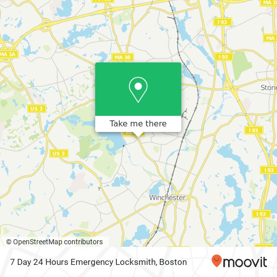 7 Day 24 Hours Emergency Locksmith map