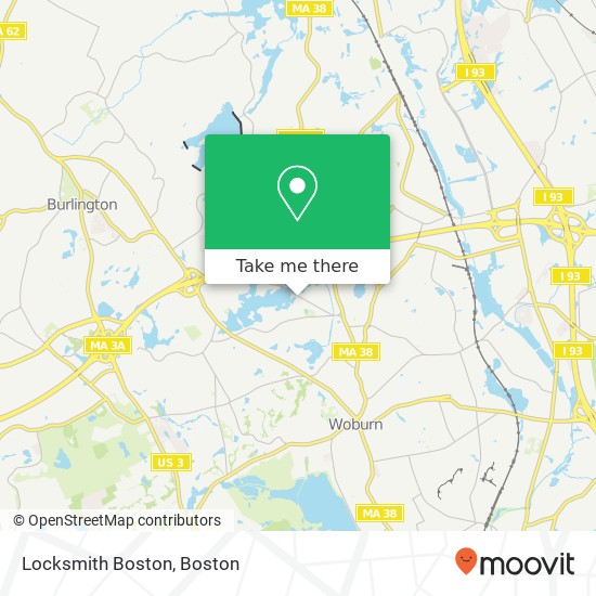 Mapa de Locksmith Boston