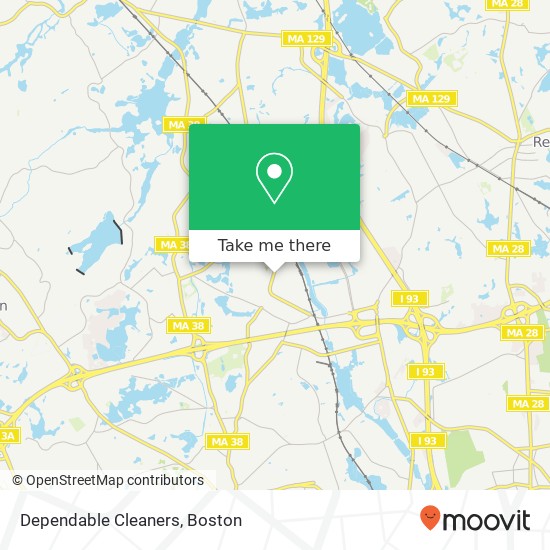 Dependable Cleaners map