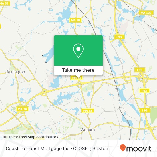 Coast To Coast Mortgage Inc - CLOSED map