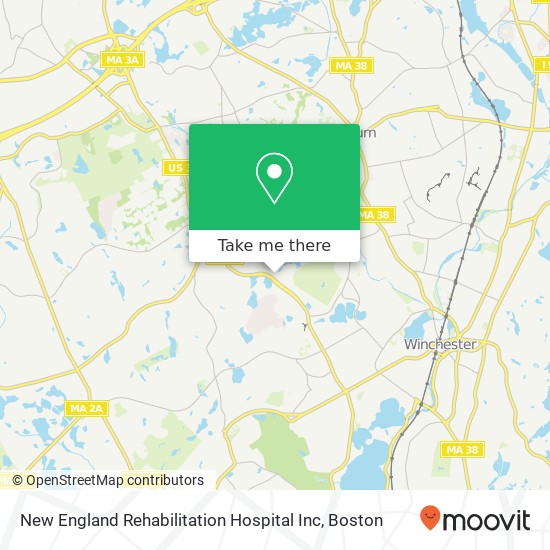 New England Rehabilitation Hospital Inc map